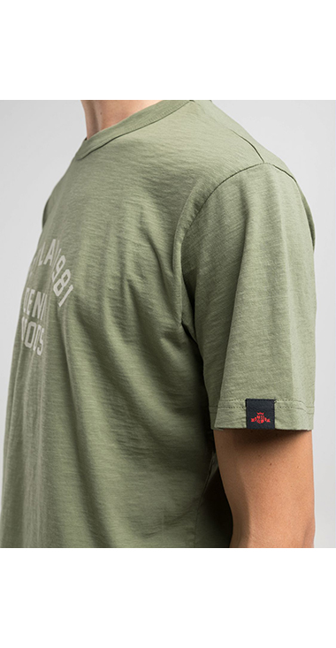 ガーメントダイ スラブジャ－ジープリントＴシャツ 詳細画像